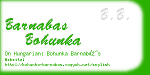 barnabas bohunka business card